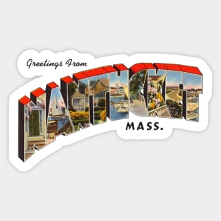 Greetings from Nantucket Massachusetts Sticker